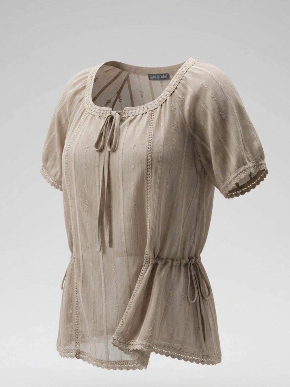 Gabriel Alexisuze Embroidered Peasant Blouse